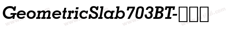 GeometricSlab703BT字体转换