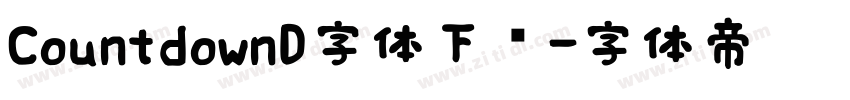 CountdownD字体下载字体转换