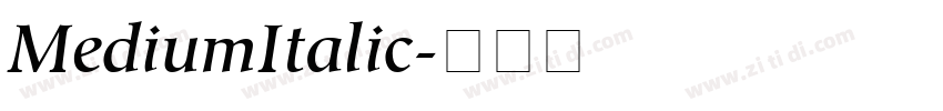 MediumItalic字体转换