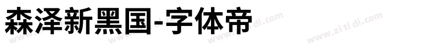 森泽新黑国字体转换