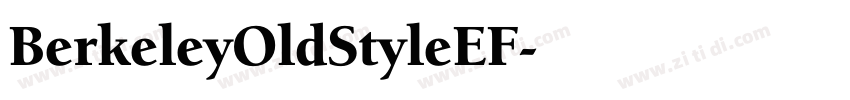 BerkeleyOldStyleEF字体转换