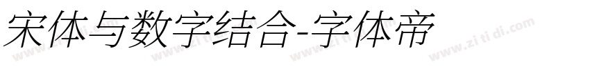 宋体与数字结合字体转换