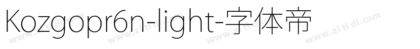 Kozgopr6n-light字体转换