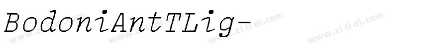 BodoniAntTLig字体转换