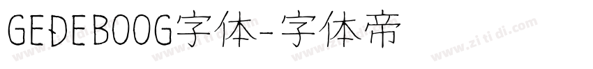 GEDEBOOG字体字体转换