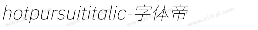 hotpursuititalic字体转换