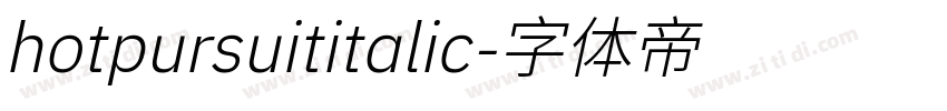 hotpursuititalic字体转换