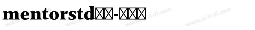 mentorstd字体字体转换