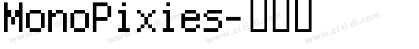 MonoPixies字体转换