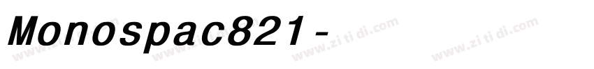 Monospac821字体转换