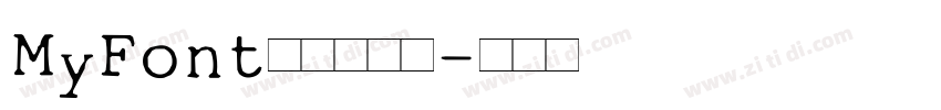 MyFont凌渡猪猪简字体转换