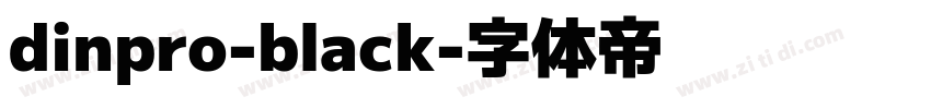 dinpro-black字体转换