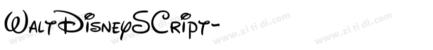 WaltDisneySCript字体转换