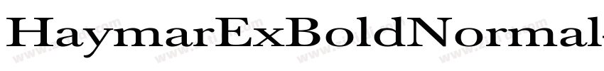 HaymarExBoldNormal字体转换