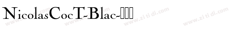 NicolasCocT-Blac字体转换