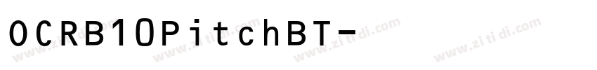 OCRB10PitchBT字体转换