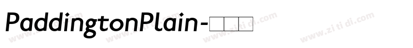 PaddingtonPlain字体转换