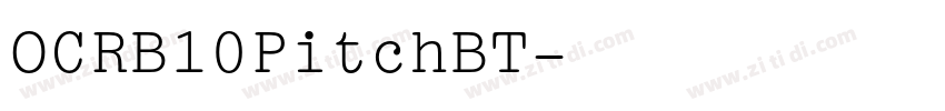 OCRB10PitchBT字体转换