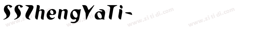 SSZhengYaTi字体转换