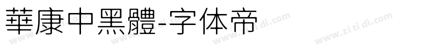 華康中黑體字体转换