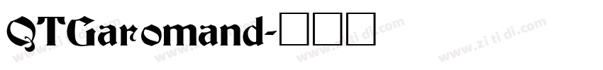 QTGaromand字体转换