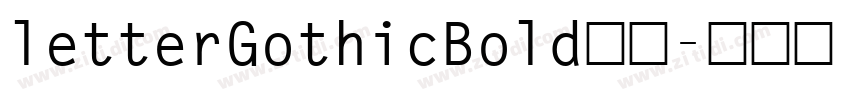 letterGothicBold字体字体转换