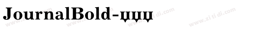 JournalBold字体转换