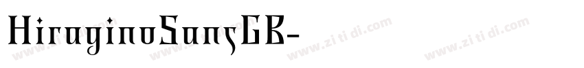 HiraginoSansGB字体转换