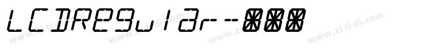 LCDRegular字体转换