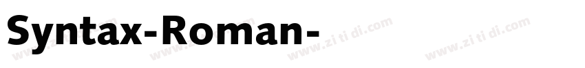 Syntax-Roman字体转换