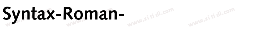 Syntax-Roman字体转换