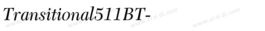 Transitional511BT字体转换