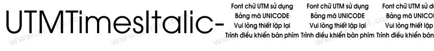 UTMTimesItalic字体转换