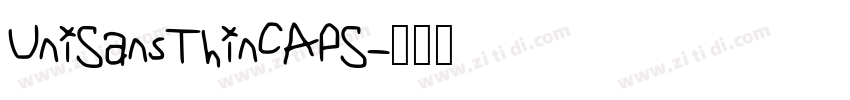 UniSansThinCAPS字体转换