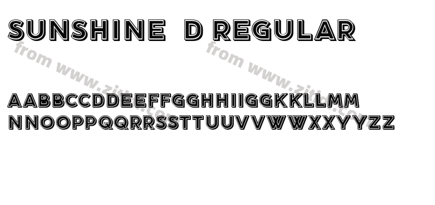 Sunshine 3D Regular字体免费下载-Sunshine 3D RegularRegular在线预览 